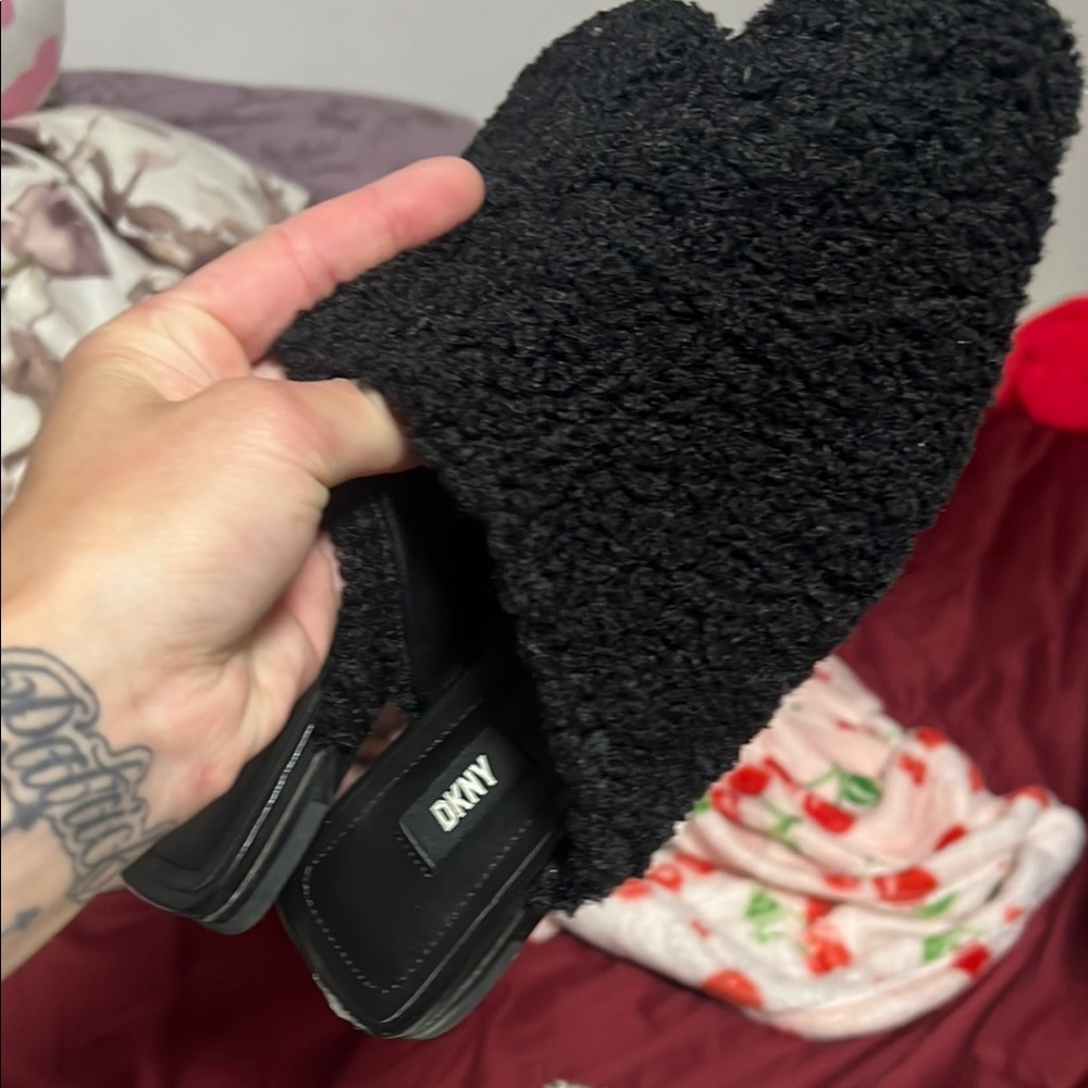 DKNY Plush Black Slip on shoe